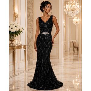 my michelle black dress Cut Out Maxi / | MESHKI front cut My Michelle | Dresses |